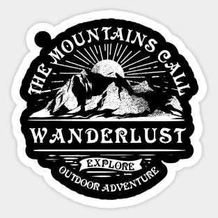 Wanderlust - The mountains call Sticker